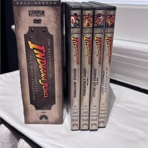 ✨HOST PICK✨ 🎬 Vintage 2000 Indiana Jones DVD Movie Complete Collection